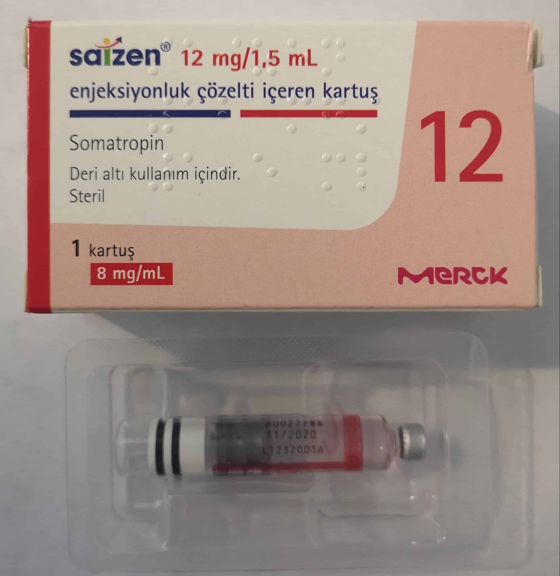 Buy Saizen (Somatropin) 12 mg 1.5 ml
