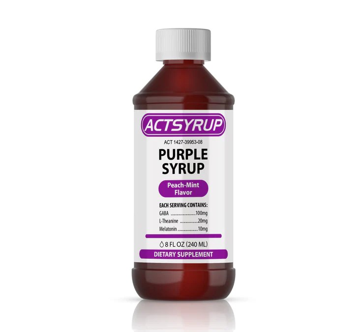 ACTSYRUP Purple Peach-Mint Flavor with codein (16oz)